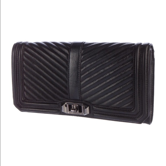 Rebecca Minkoff Handbags - NWOT Rebecca Minkoff Love Leather Chain Clutch